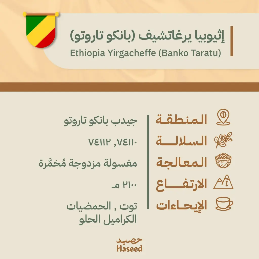 Ethiopia Yirgacheffe Banko Double Washed | أثيوبيا يرغاتشيف بانكو مغسول