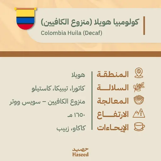 Roasted Coffee Beans | Colombia Huila (Decaf)