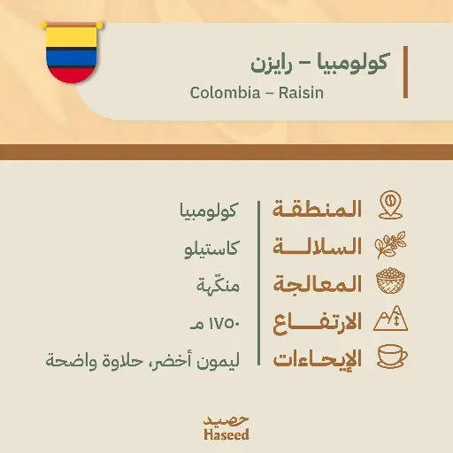 Roasted Coffee Beans | Colombia – Raisin