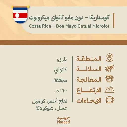 Roasted Coffee Beans | Costa Rica – Don Mayo Catuai Microlot